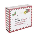Boîte cadeau Noël pliable fermeture magnétique "De la part de" 30x35cm