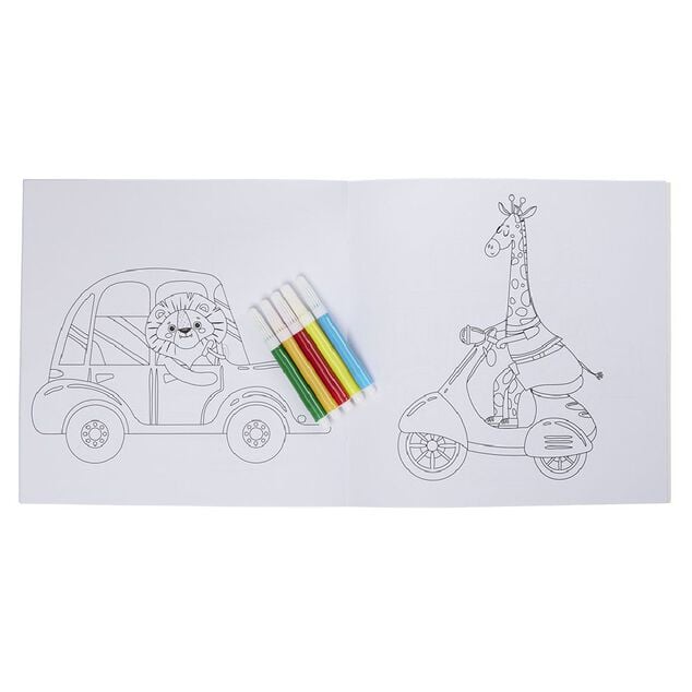 Cahier de coloriage avec feutres