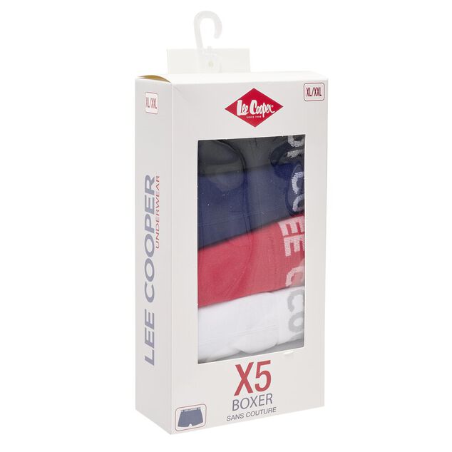 Boxer homme x5 Lee Cooper polyester XL/XXL (plusieurs mod&egrave;les)