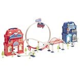 Circuit locomotive et gare dans valise 2en1 103x37xH36cm
