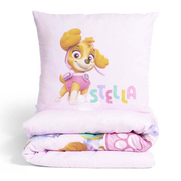 Parure de lit 1 place Pat' Patrouille Stella et Everest