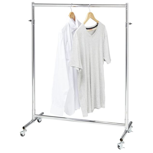 Portant charge lourde extensible acier chromé 88x42xH117.5à172cm