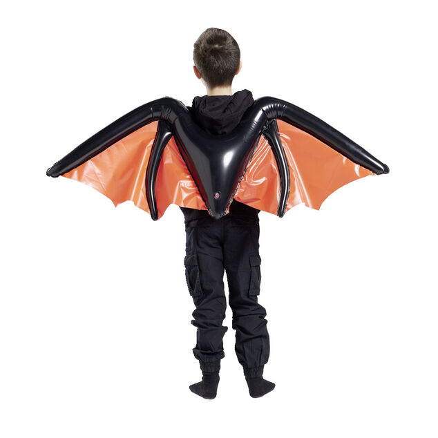 Ailes gonflables araign&eacute;e Halloween noires et rouges - Taille unique