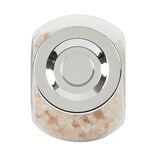 Bocal en verre incliné 200ml avec couvercle en plastique à visser x2