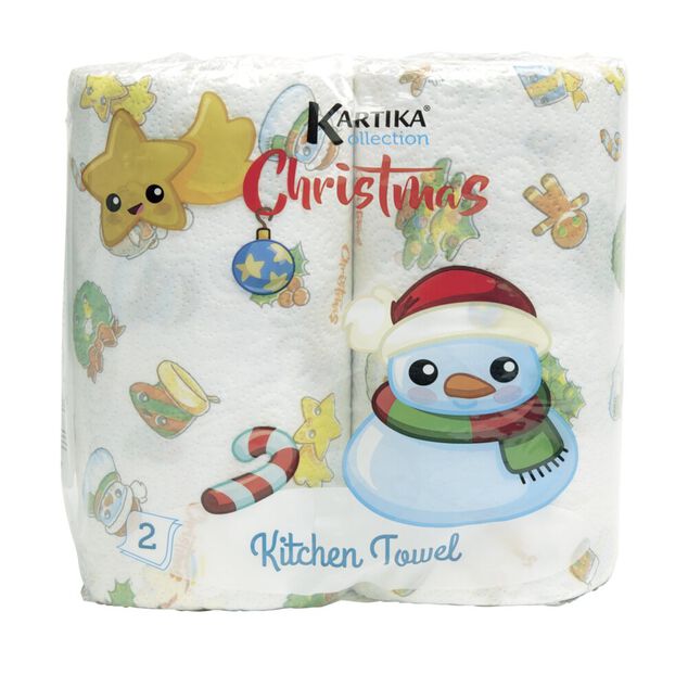 Rouleau essuie tout 70 feuilles motif No&euml;l x2