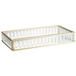 Vide poche rectangulaire transparent dor&eacute;