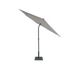 Parasol centr&eacute; Java rond inclinable gris &Oslash;250xH185-245cm