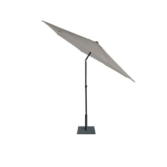 Parasol centr&eacute; Java rond inclinable gris &Oslash;250xH185-245cm