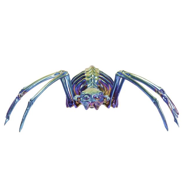 D&eacute;coration Halloween &agrave; poser Spirit araign&eacute;e plastique iridescente 35x13xH20cm