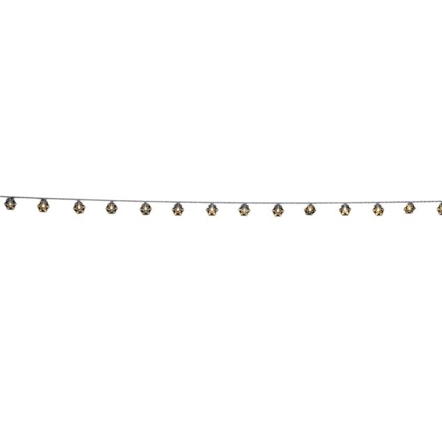 Guirlande de No&euml;l 40 LED flocon blanc chaud L309cm