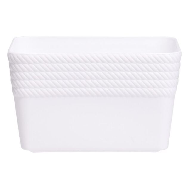 Bo&icirc;te plastique blanc 14x11xH8,5cm