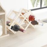 Range bouteille pliable en bois 5 cases 45x12,5xH24cm