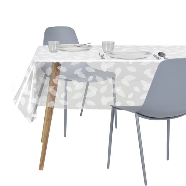 Nappe cristal rectangulaire transparente motif fleur de lotus 140x240cm