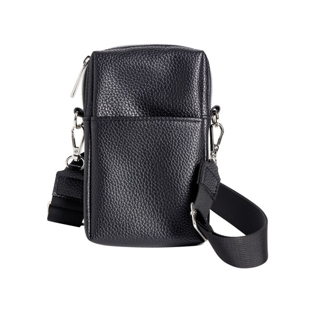 Sac bandoulière à téléphone simili uni 10xH16,5cm (6 modèles)