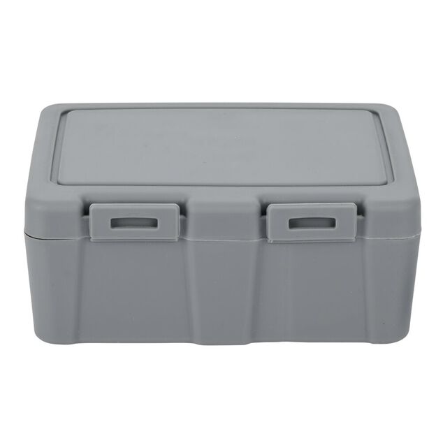 Lunch box &agrave; 2 compartiments - Bo&icirc;te alimentaire en plastique gris 1L