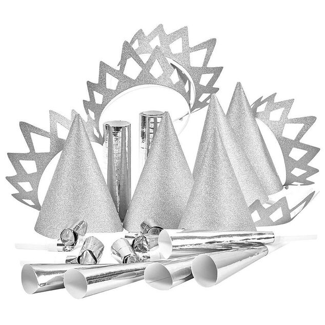 Cotillons paillet&eacute;s dor&eacute;s ou argent&eacute;s