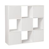 Colonne en bois 6 cases Adam blanc 90xP29,5xH90cm