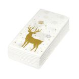 Serviette kangourou en papier motif flocon de neige x20