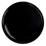 Assiette ronde plate Nordic porcelaine noir