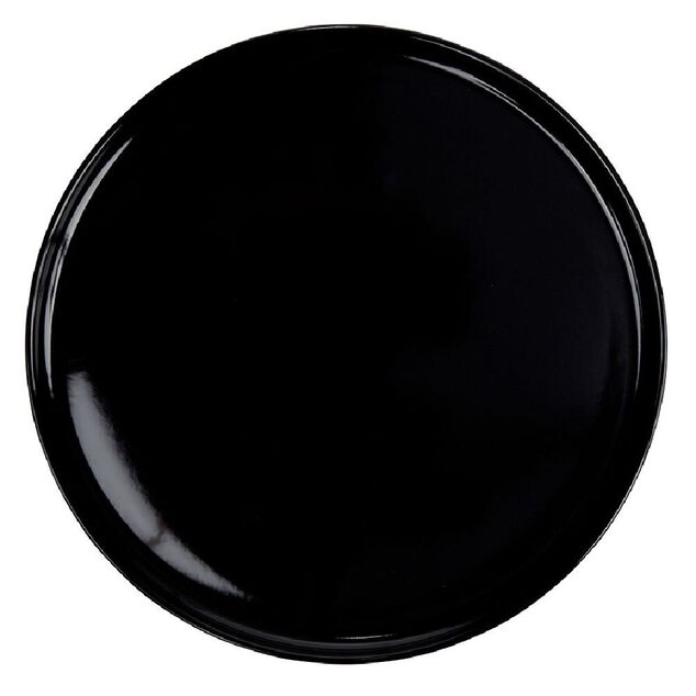 Assiette ronde plate Nordic porcelaine noir