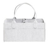Sac de rangement 11 compartiments feutrine grise 39x23xH18cm
