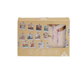 Guirlande LED à pinces 280cm plastique rose gold