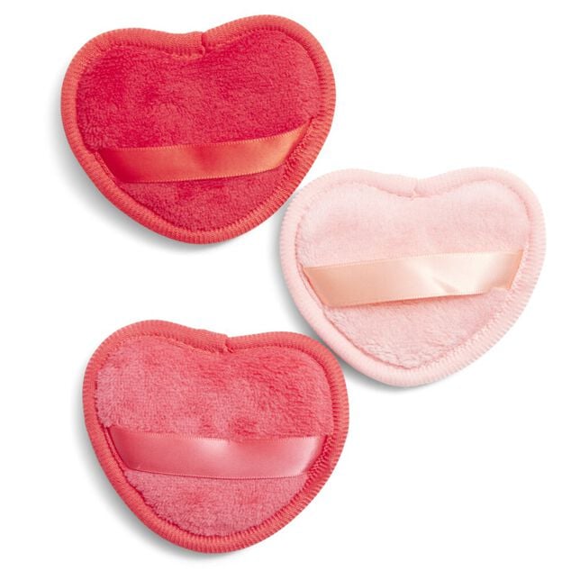 Disques d&eacute;maquillants x3 forme coeur
