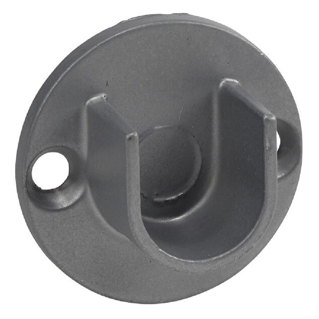 Support tringle &agrave; rideau gris &Oslash;16mm x2