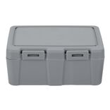 Lunch box à 2 compartiments - Boîte alimentaire en plastique gris 1L