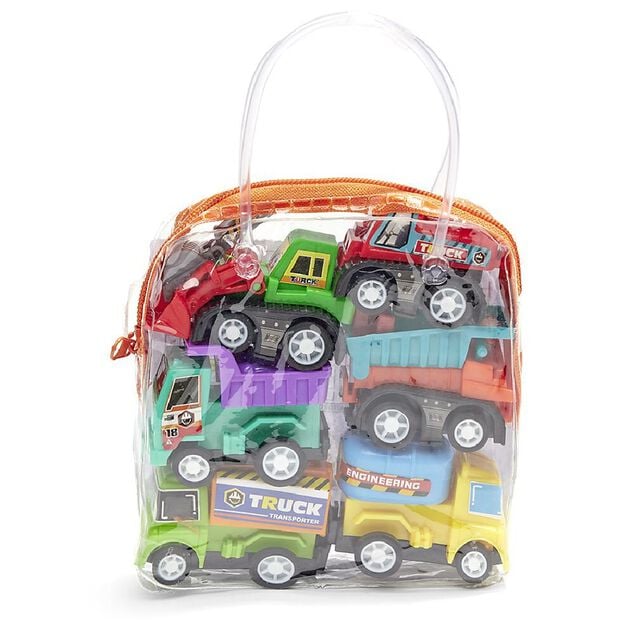 Lot de 6 jouets v&eacute;hicules de chantier