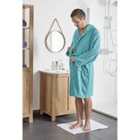 Peignoir &eacute;ponge en coton taille L-XL bleu