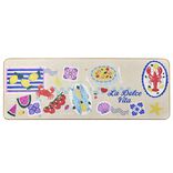 Tapis de cuisine motif carreau de ciment gris et blanc 55x150cm (2 mod&egrave;les)