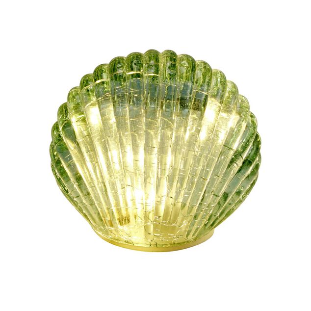 D&eacute;coration &agrave; poser coquillage LED en verre 7x4,5xH6,5cm (3 mod&egrave;les)