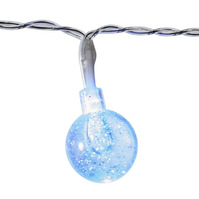 Guirlande &eacute;lectrique boules multicolores fixe L. 1 m