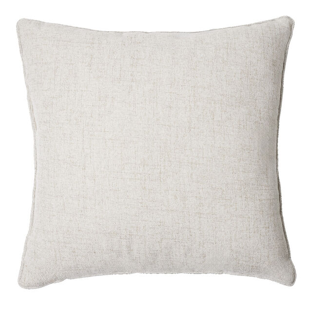 Coussin carr&eacute; effet lin beige 45x45cm