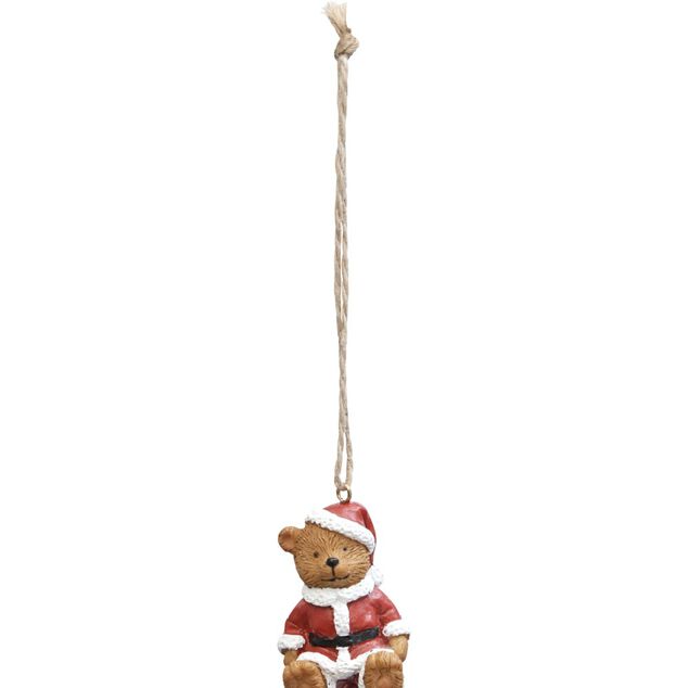 Suspension de No&euml;l forme Ours brun vintage
