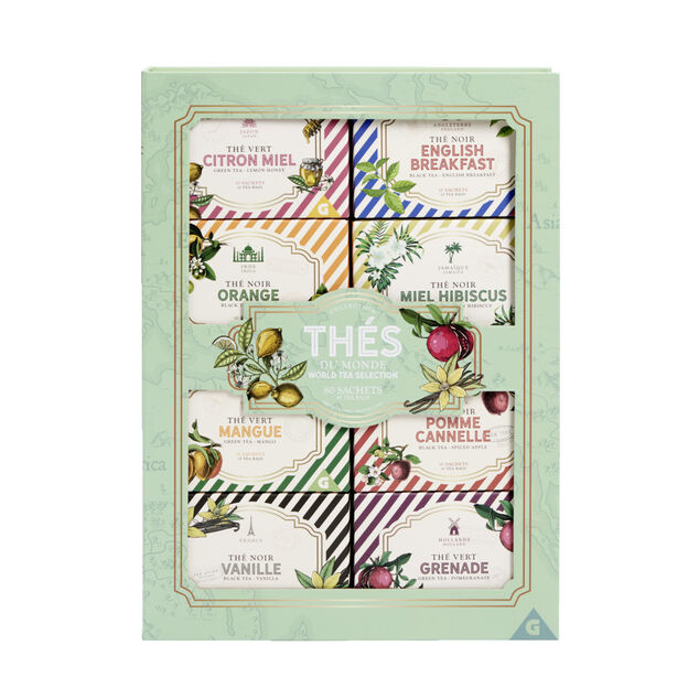 Coffret th&eacute; du monde 8 saveurs
