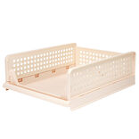 Tiroir de rangement superposable pliant rose 43x33,5xH18cm Taille M