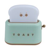 Veilleuse enfant LED forme grille pain rétro vert et blanc 10x8xH10cm