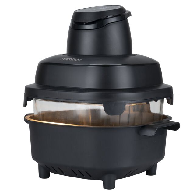 Friteuse &agrave; air chaud 4,5 L 1500 W grille incluse 30X27XH33 cm noir
