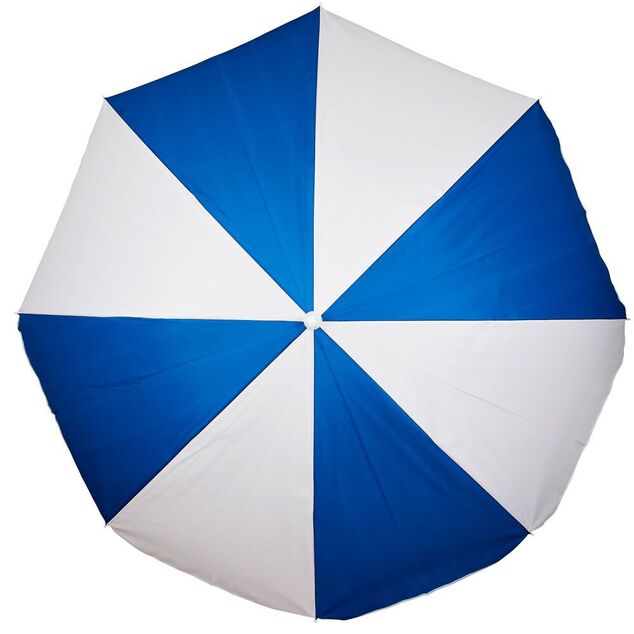 Parasol de plage Funky blanc et bleu &Oslash;160xH195cm