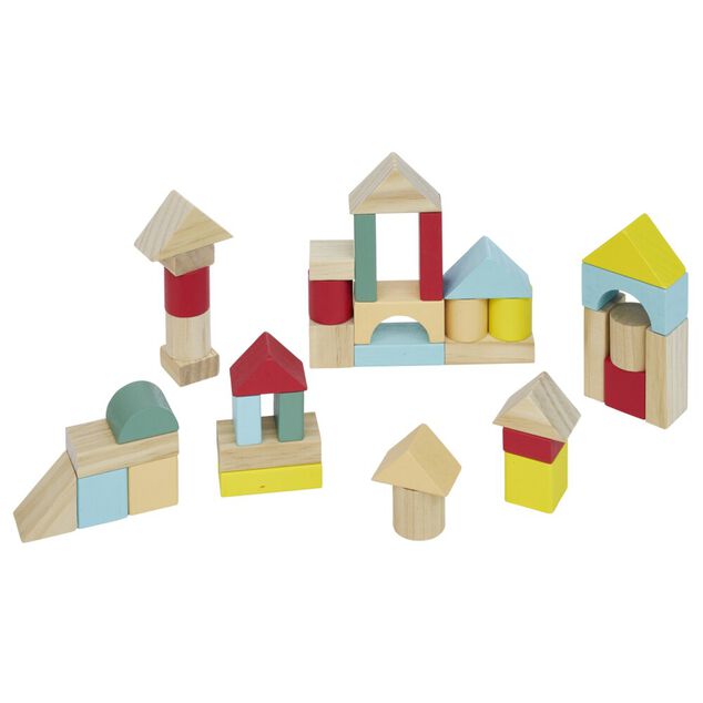 Jeu de construction 60 pi&egrave;ces en bois