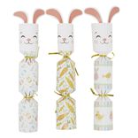Crackers lapin de P&acirc;ques x6 en papier &Oslash;4,5xL21cm