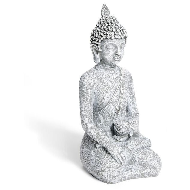 Fontaine de jardin solaire LED Bouddha H22,5cm