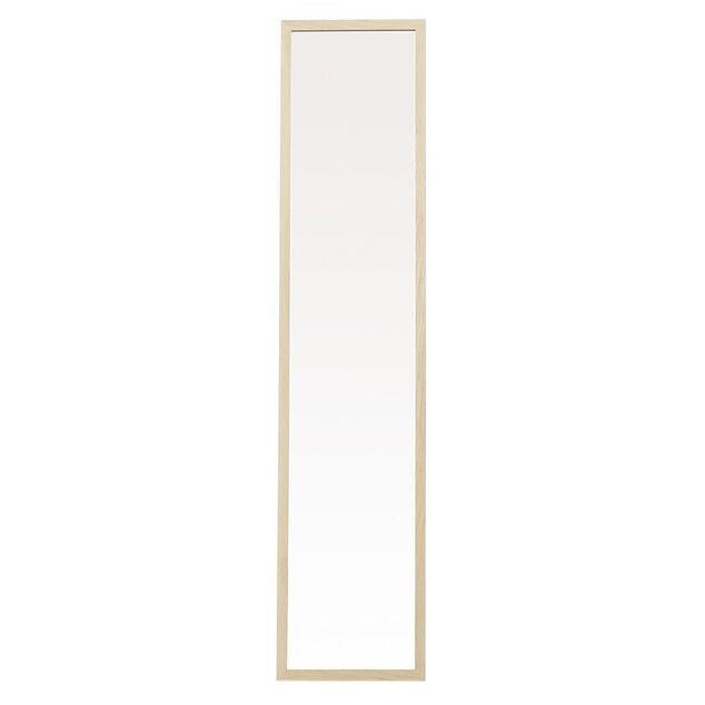 Grand miroir psych&eacute; marron clair