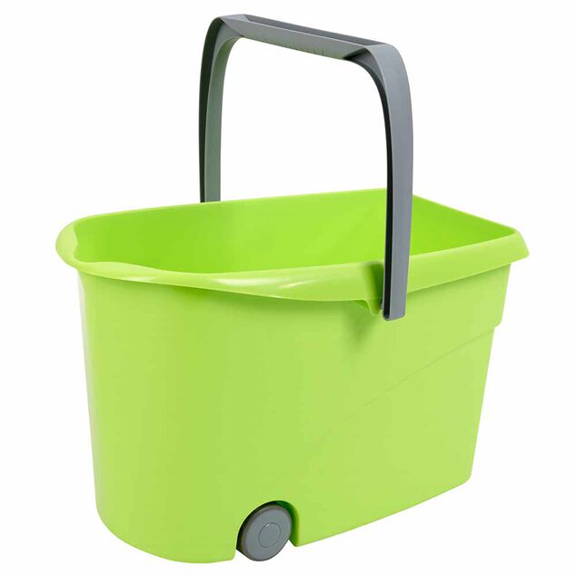 Seau Wash Easy &agrave; roulettes Paul Masquin vert et gris