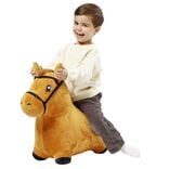 Animal sauteur cheval marron à gonfler 27x53xH53cm
