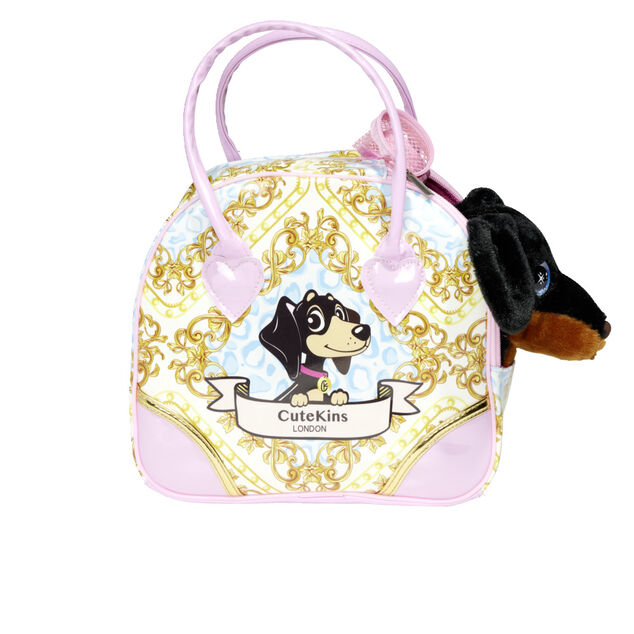 Chien peluche avec sac de transport