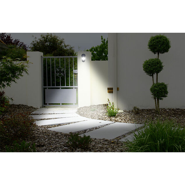 Applique murale solaire LED inox d&eacute;tecteur de mouvement H23,2cm