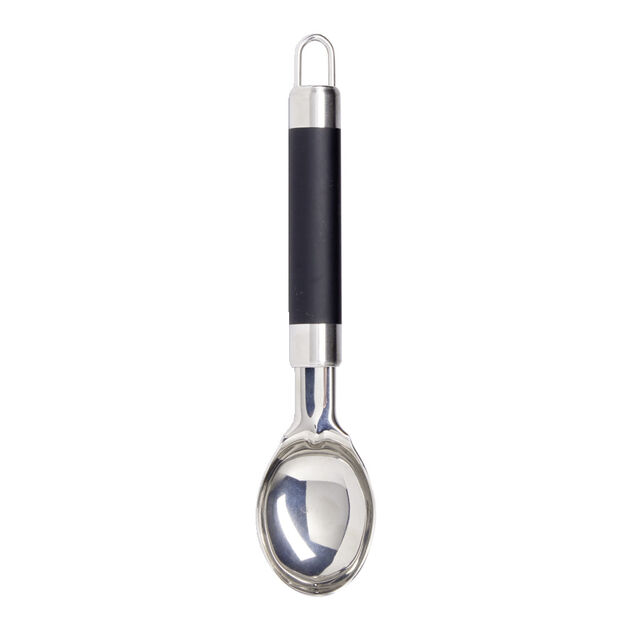 Cuill&egrave;re &agrave; glace en inox avec manche en plastique L.19,5cm